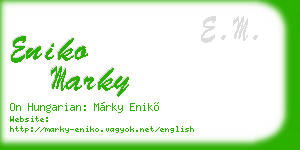 eniko marky business card