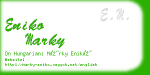 eniko marky business card